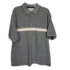 Vintage Consensus Golf Men's Polo Shirt Size XL Performance Short Sleeve Stripe